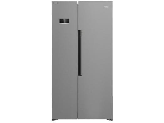 Beko GN1603140XBN, Fristående, Amerikansk dörr, Rostfritt stål, LED, På dörren, Glas