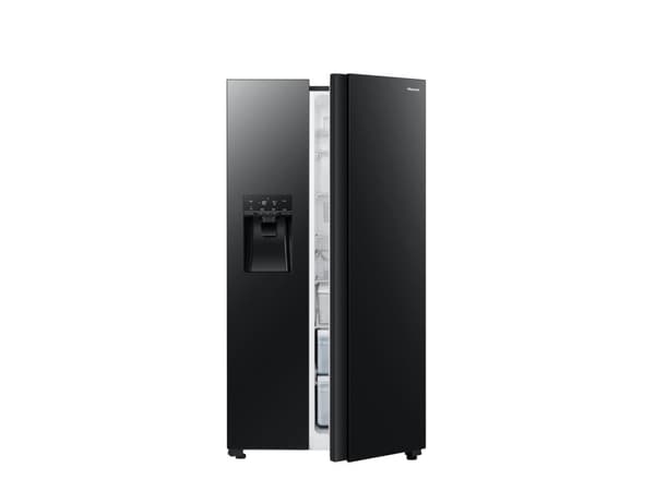 Hisense RS694N4GBE - Kjøleskap/fryser - side-ved-side med vannautomat - bredde: 91 cm - dybde: 68.9 cm - høyde: 178.6 cm - 562 liter - Klasse E - sva