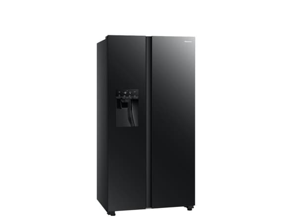 Hisense RS694N4GBE - Kjøleskap/fryser - side-ved-side med vannautomat - bredde: 91 cm - dybde: 68.9 cm - høyde: 178.6 cm - 562 liter - Klasse E - sva