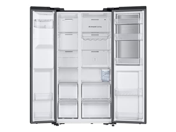 Samsung RH64DG53R3B1, Frittstående, Amerikansk dør, Sort, Rustfritt stål, Herdet glass, 628 l, ST-T