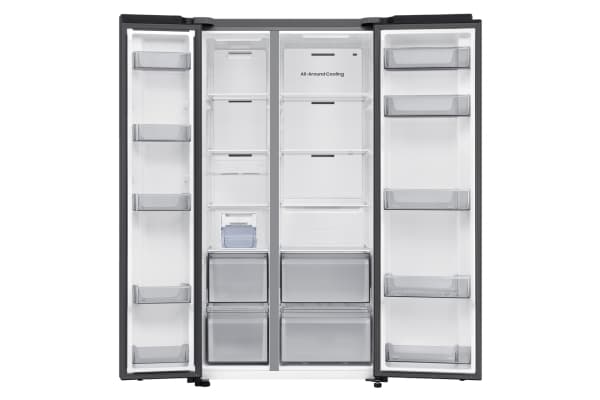 Samsung Series 6 RS70F65QEF, Frittstående, Amerikansk dør, Sort, 2 dører, LED, R600a