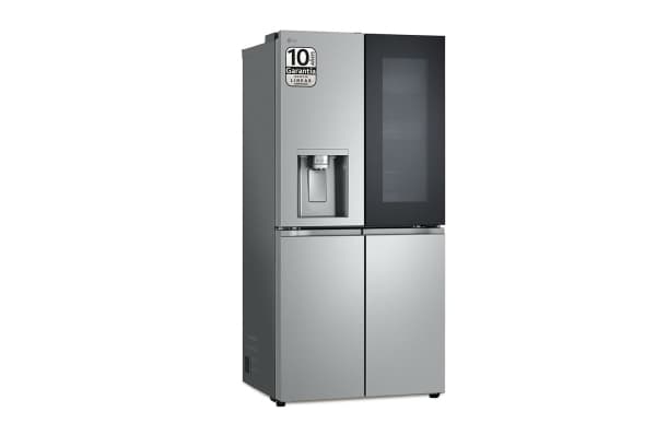 LG InstaView GMG861MBAE, Frittstående, Amerikansk dør, Sort, Rustfritt stål, Berøringskontroll, LED, På innsiden