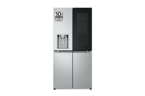 LG InstaView GMG861MBAE, Frittstående, Amerikansk dør, Sort, Rustfritt stål, Berøringskontroll, LED, På innsiden Sort, Rustfritt stål