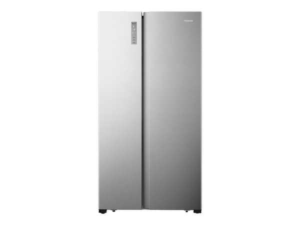 Hisense RS677N4BID Side by Side Kühl-Gefrier-Kombination, gebürsteter Stahl Rustfritt stål