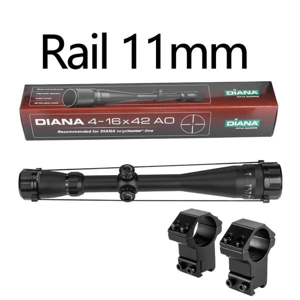 Riflescope, 4-16x forstørrelse, fuldt multi-belagt optik,11 mm