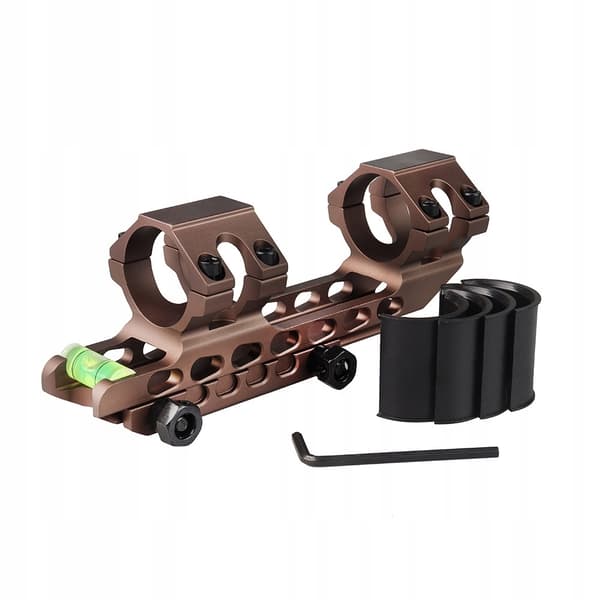 Kikarsiktesfäste 25,4 mm/30 mm ett stycke Picatinny 20 mm LEVEL brunt