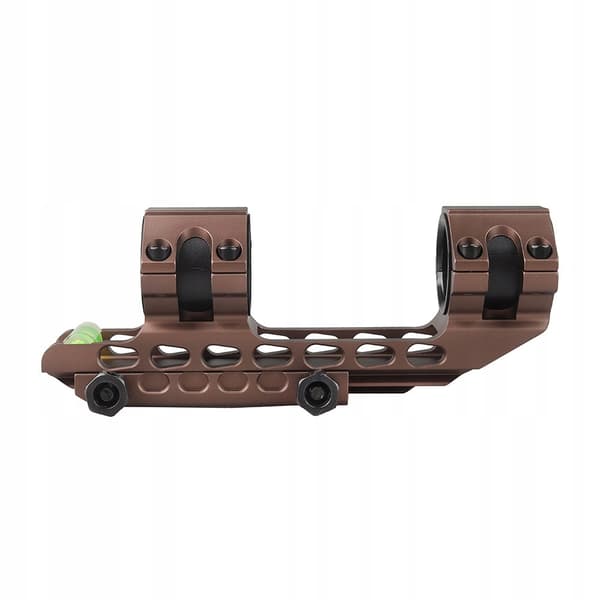 Kikarsiktesfäste 25,4 mm/30 mm ett stycke Picatinny 20 mm LEVEL brunt