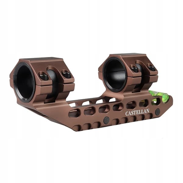 Kikarsiktesfäste 25,4 mm/30 mm ett stycke Picatinny 20 mm LEVEL brunt