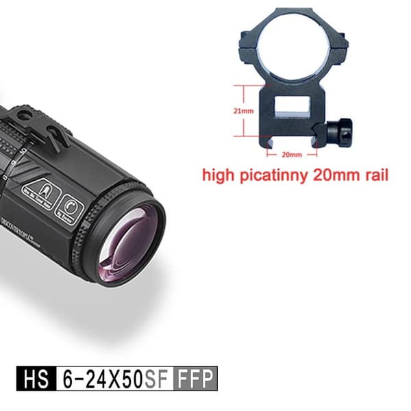 Hagløs sigtekikkert, første fokalplan, livstidsgaranti, Høj 20MM