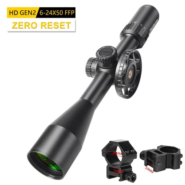 Hunting Scope, 6-24x Suurennos, Ensimmäinen Fokaalitaso,Matala 20mm Kiinnitys-a