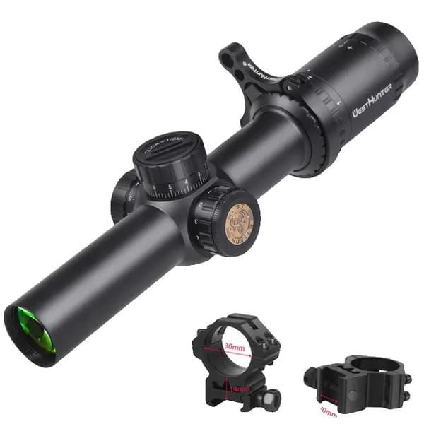 Metsästyskaukoputki, HD-lasilla kaiverrettu tähtäin, laaja näkökenttä, Low 20MM ThrowLever
