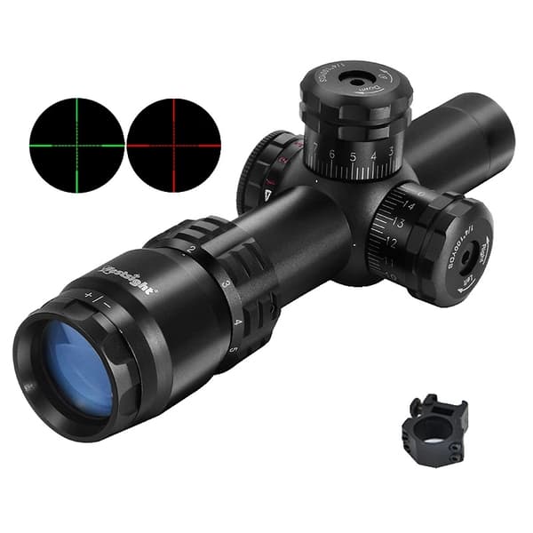 Riflesigte, 2-8x forstørrelse, oplyst, anden fokalplan,kikkert med 20mm