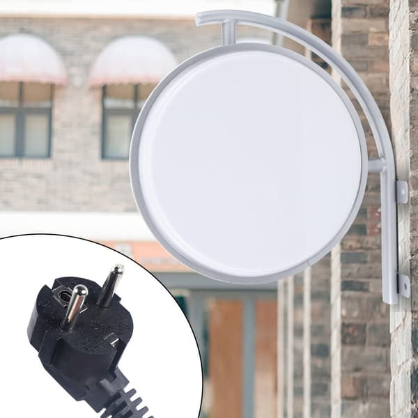 LED Dubbelsidig Reklamljuslåda, Vattentät Design, Energisnål, Diameter 40cm