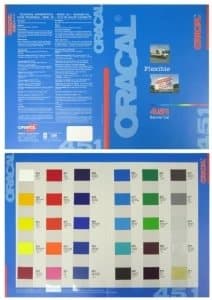 Oracal 451 Farvekort