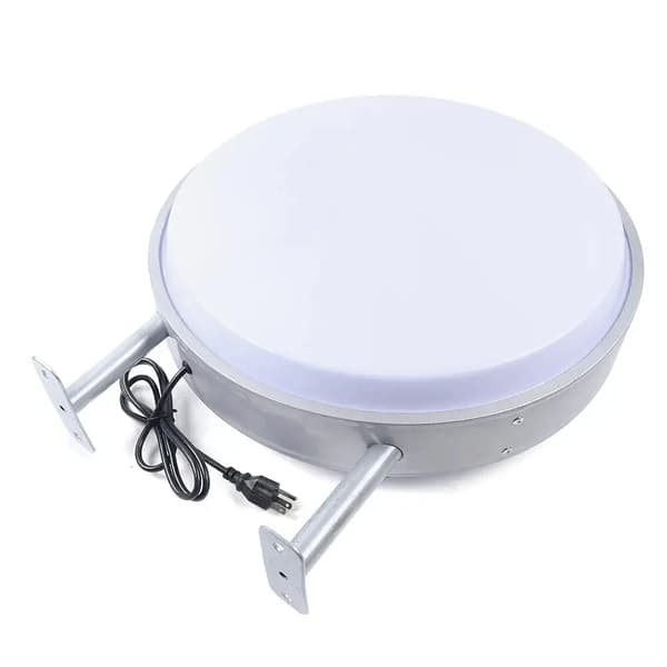 LED Dobbelt Sidet Lyskasse, 50 cm Diameter, Vandtæt Design,HVID