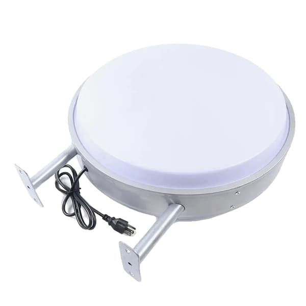 LED Dobbelt Sidet Lyskasse, 50 cm Diameter, Vandtæt Design,HVID