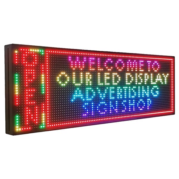 Højlysende udendørs LED-skilt, 7-farvet display, WiFi-forbindelse, holdbart aluminiumsdesign,WIFI
