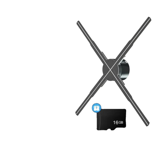 Holografisk Fläkt, 3D-Display, Bluetooth Ljud, Fjärrkontroll,EU-PLUGG, 50cm HD-utgåvan