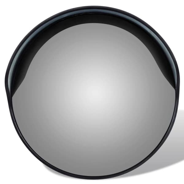 vidaXL Konvex trafikspegel 30 cm PC-plast svart