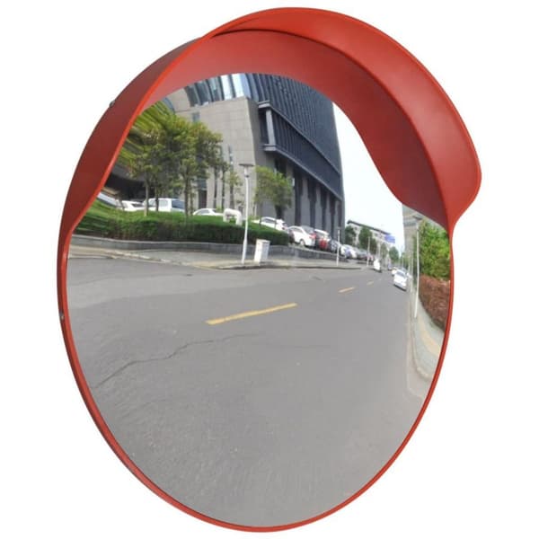 vidaXL Konvex trafikspegel PC-Plast 60 cm utomhusbruk orange