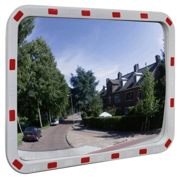 vidaXL Convex Liikennepeili Heijastimilla Suoraikaide 60 x 80 cm