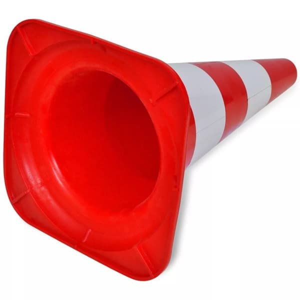 vidaXL 10 Trafikkoner röd och vit 50 cm
