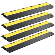 vidaXL kabelbeskytterramper 4 stk. 2 kanaler gummi 101,5 cm