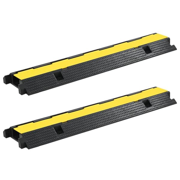 vidaXL kabelbeskytterrampe 1 kanal 2 stk. gummi 100 cm