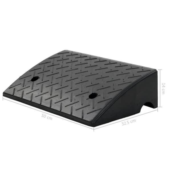 vidaXL Fortausrampe gummi 50x32,5x14 cm