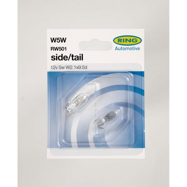 Ring W5W 5W Capless Side Tail Bulbs (Pack Of 2)