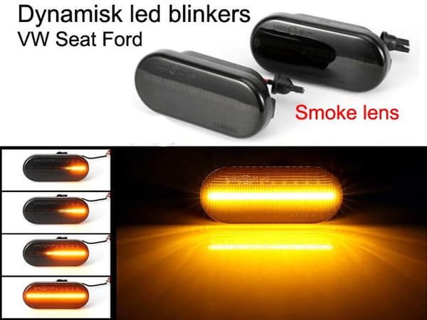 Led dynamisk blinkers VW Skoda Ford Seat smoke styling 2-pack
