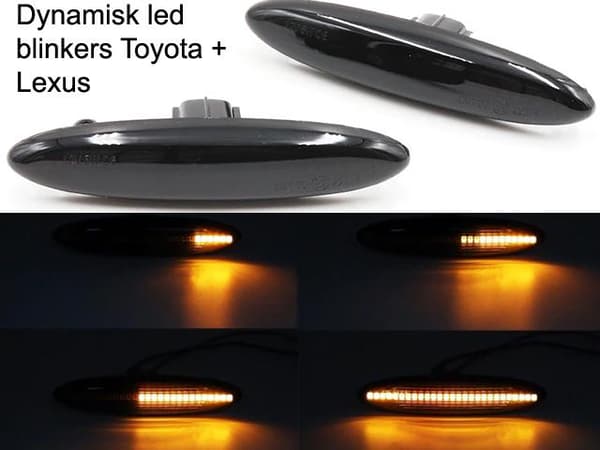 Led dynamisk blinkers Toyota Lexus Smoke lens  2-pack