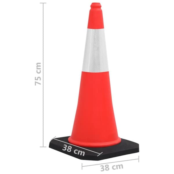 vidaXL Heijastavat liikennekartiot vankoilla pohjilla 4 kpl 75 cm
