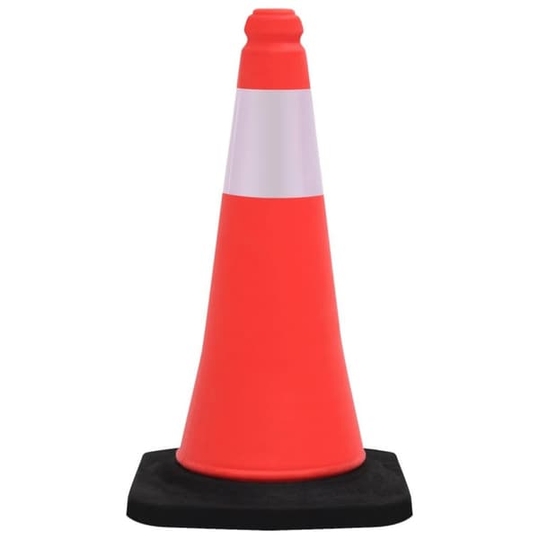 vidaXL Heijastavat liikennekartiot vankoilla pohjilla 4 kpl 50 cm