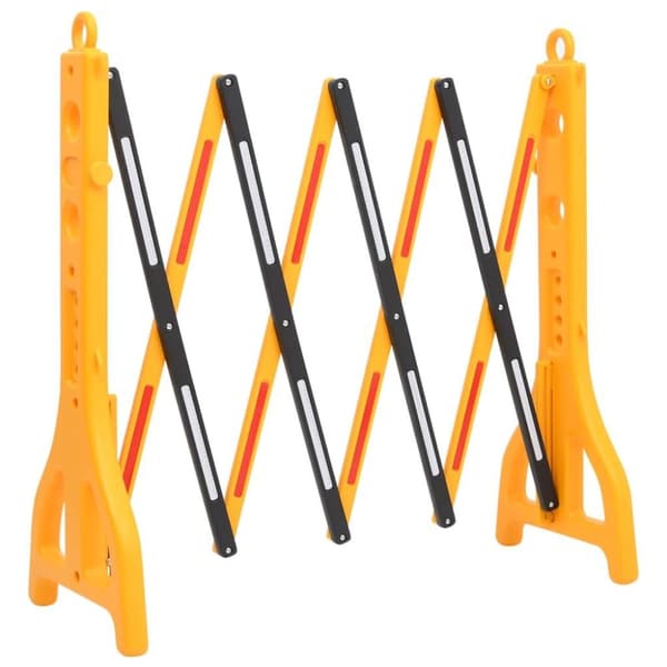 vidaXL foldbar vejafspærring 250x38x96 cm gul og sort