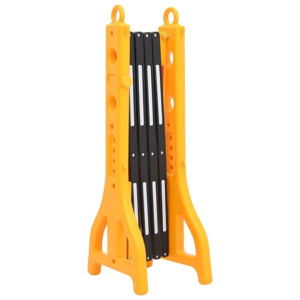 vidaXL foldbar vejafspærring 250x38x96 cm gul og sort
