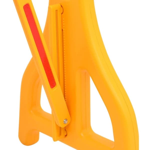vidaXL foldbar vejafspærring 250x38x96 cm gul og sort