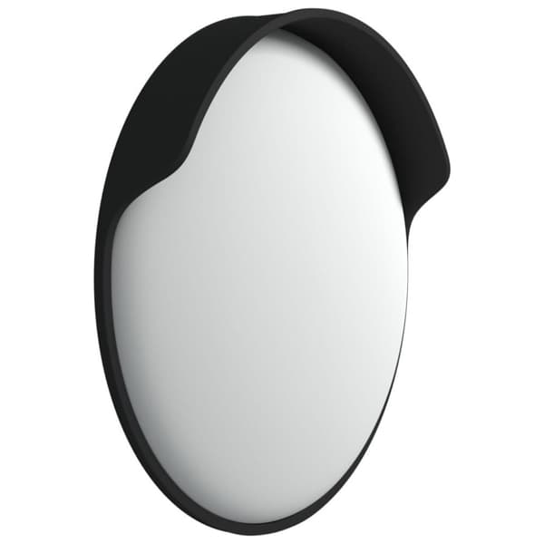 vidaXL Liikennepeili kupera musta Ø60 cm polykarbonaatti