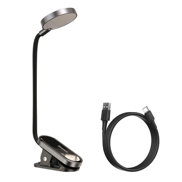 Baseus Mini LED Lampa Med Clip - Grå Grå
