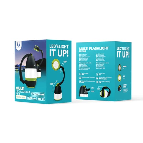 Forever Light LED Ficklampa MULTI 1500mAh 350lm IPX45