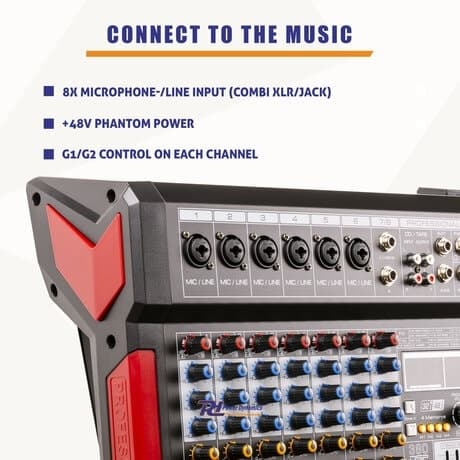 PDM-T804 StageMixer 8-Ch DSP/MP3