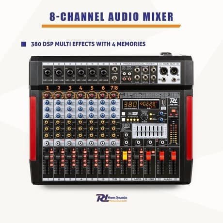 PDM-T804 StageMixer 8-Ch DSP/MP3