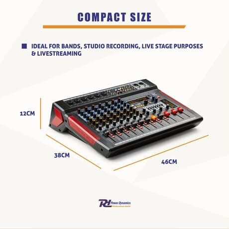 PDM-T804 StageMixer 8-Ch DSP/MP3