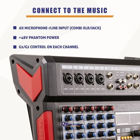 PDM-T604 Stage mixer 6-ch DSP/MP3