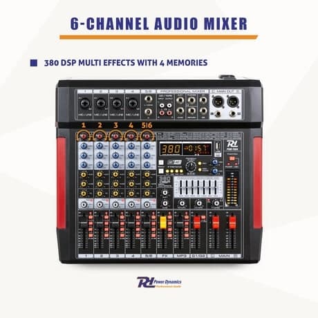 PDM-T604 Stage mixer 6-ch DSP/MP3