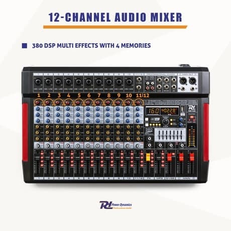 PDM-T1204 Stage Mixer 12ch DSP/MP3