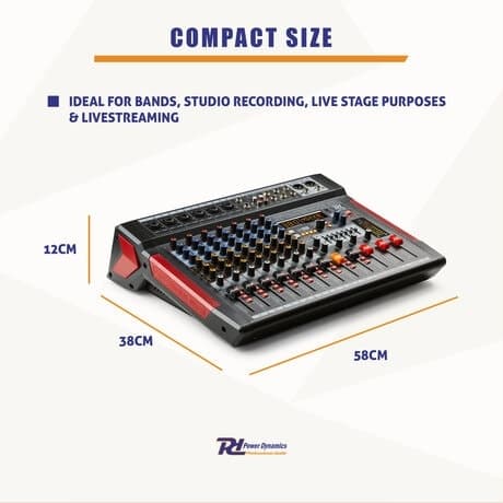 PDM-T1204 Stage Mixer 12ch DSP/MP3