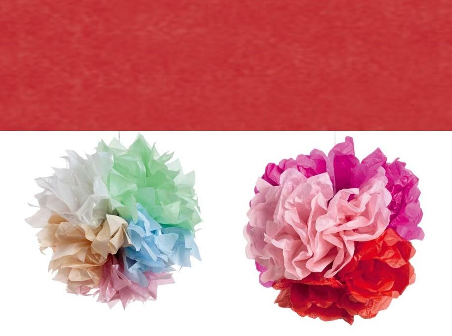 Silkespapper, 50x70cm, Vinröd, 5 ark/fp