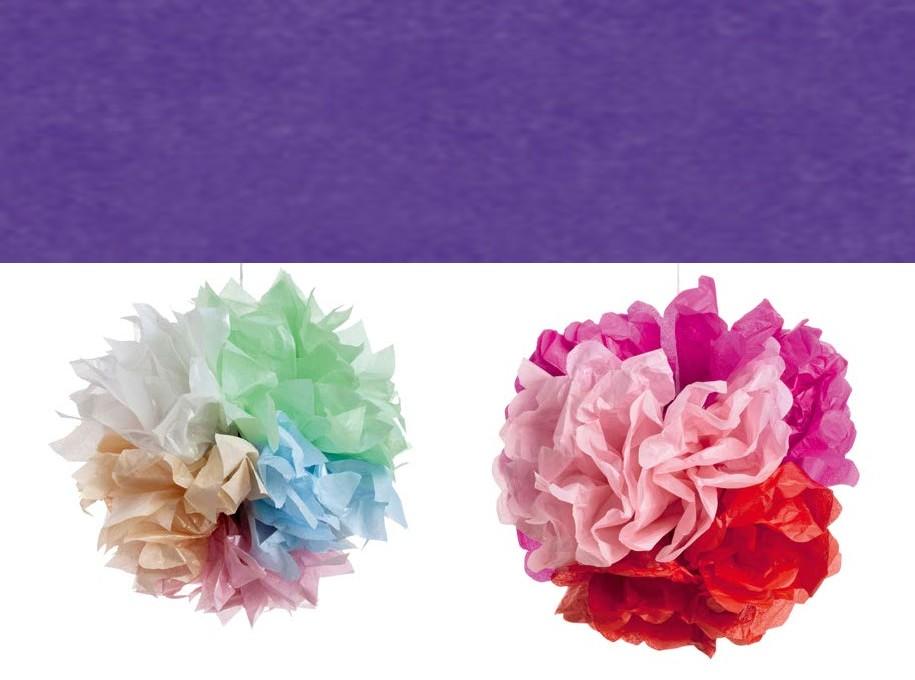 Silkespapper, 50x70cm, Violett, 5 ark/fp