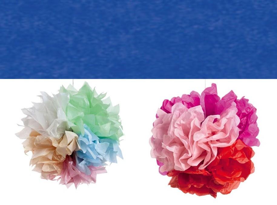 Silkespapper, 50x70cm, Mörkblå, 5 ark/fp